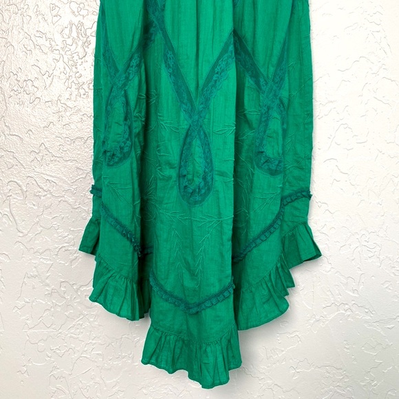 👗RARE👗Free People Emerald Lace Eyelet Dress - Picture 8 of 10